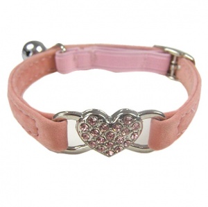 Dusky Pink Sweetheart Cat Collar